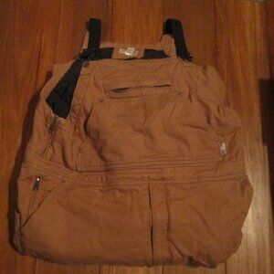 Duluth Men's Bib Superior Fire Hose Overalls Size 2XL X 30 Insulated Winter